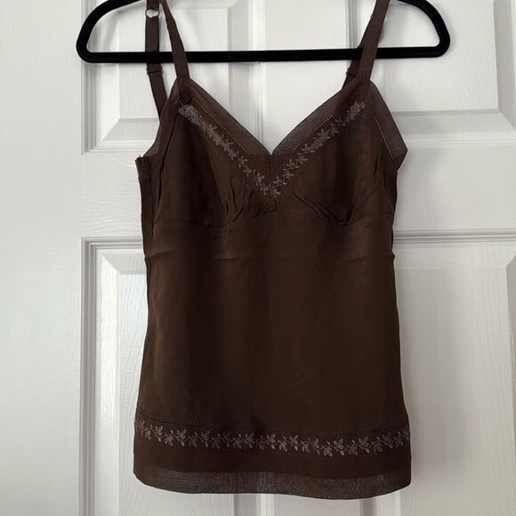 Tops - Gold Hawk Silk Lace Cami NWT XS